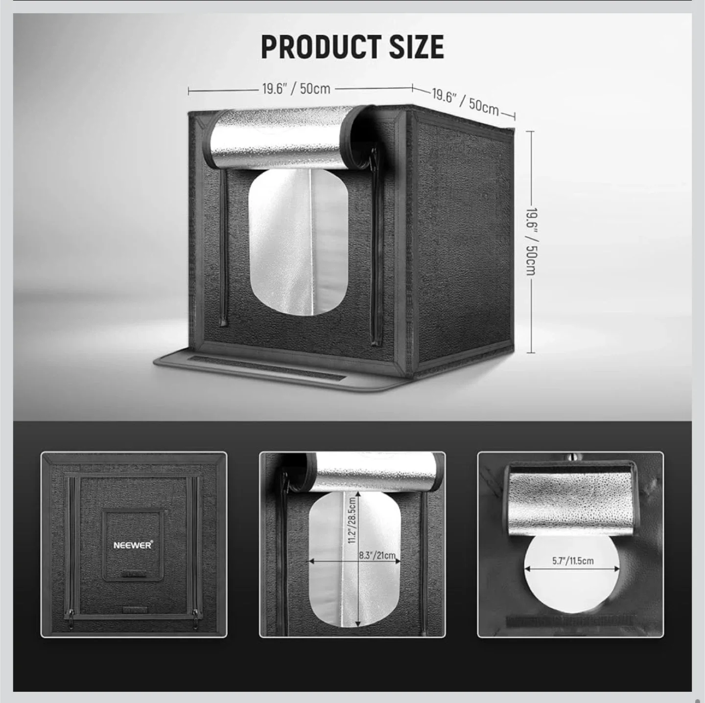 NEEWER 50cm Folding Soft Photo Studio Light Box image indicator(9)