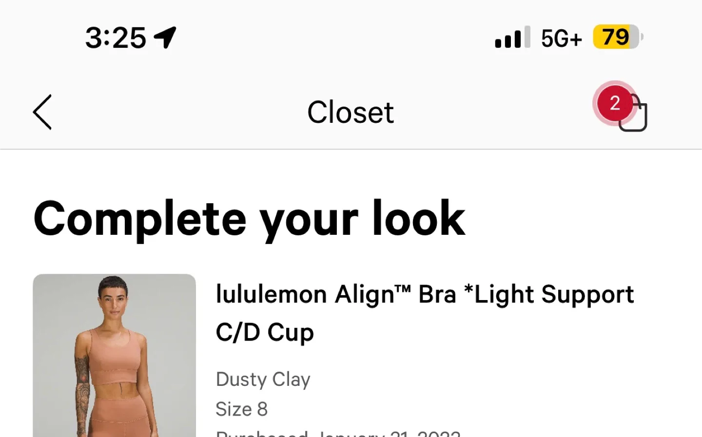 Lululemon Align Bra Light Support C/D Cup - Size 8 image indicator(4)