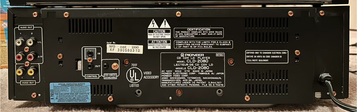 Pioneer CLD-2080 LaserDisc player - Auto flip dual side play - photo 2