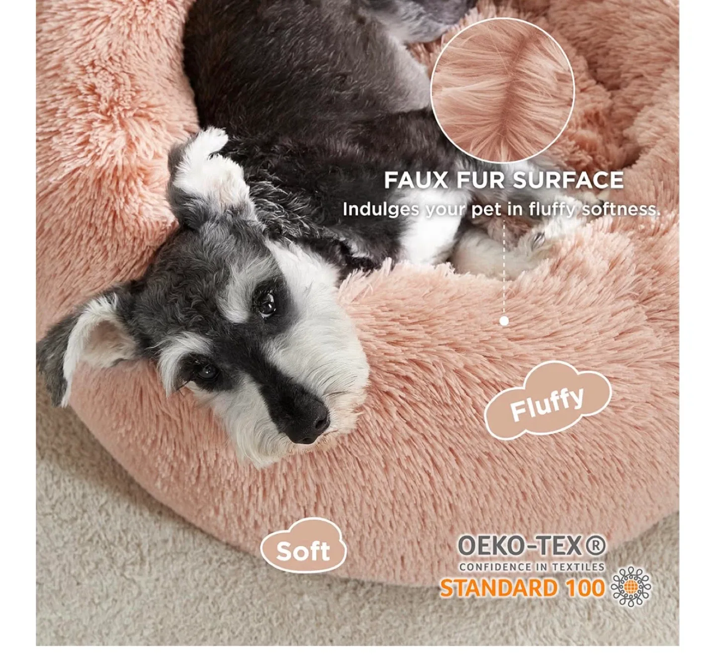 BedSure Donut Pet Bed XS - Cozy & Secure image indicator(6)