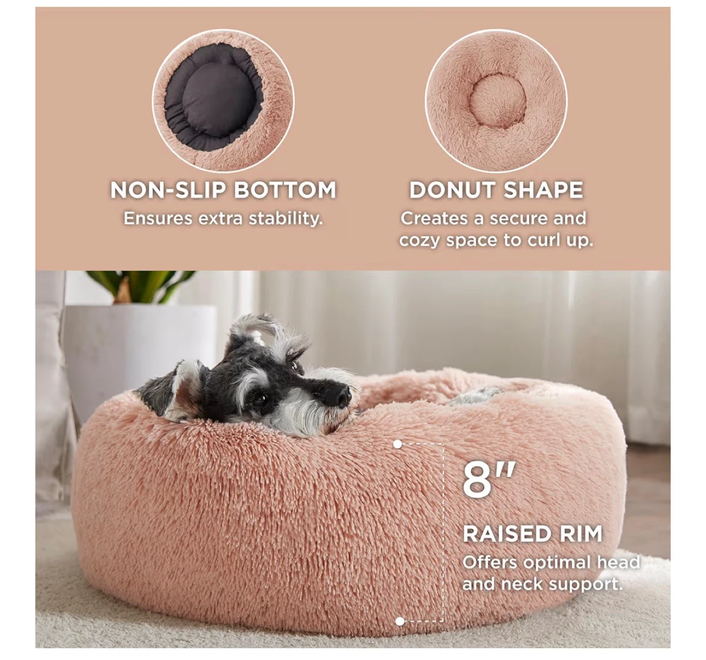 BedSure Donut Pet Bed XS - Cozy & Secure - photo 5