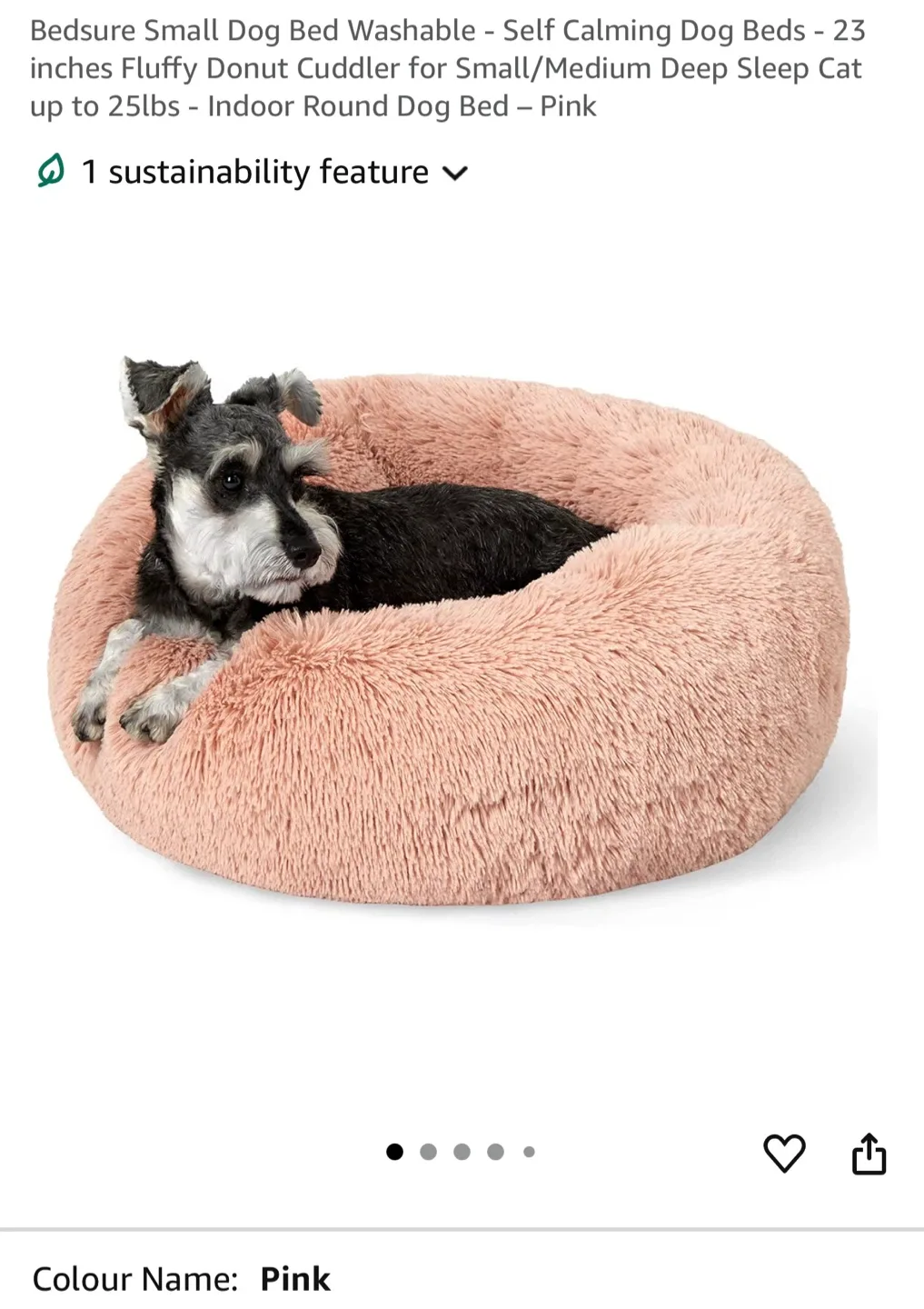 BedSure Donut Pet Bed XS - Cozy & Secure image indicator(7)