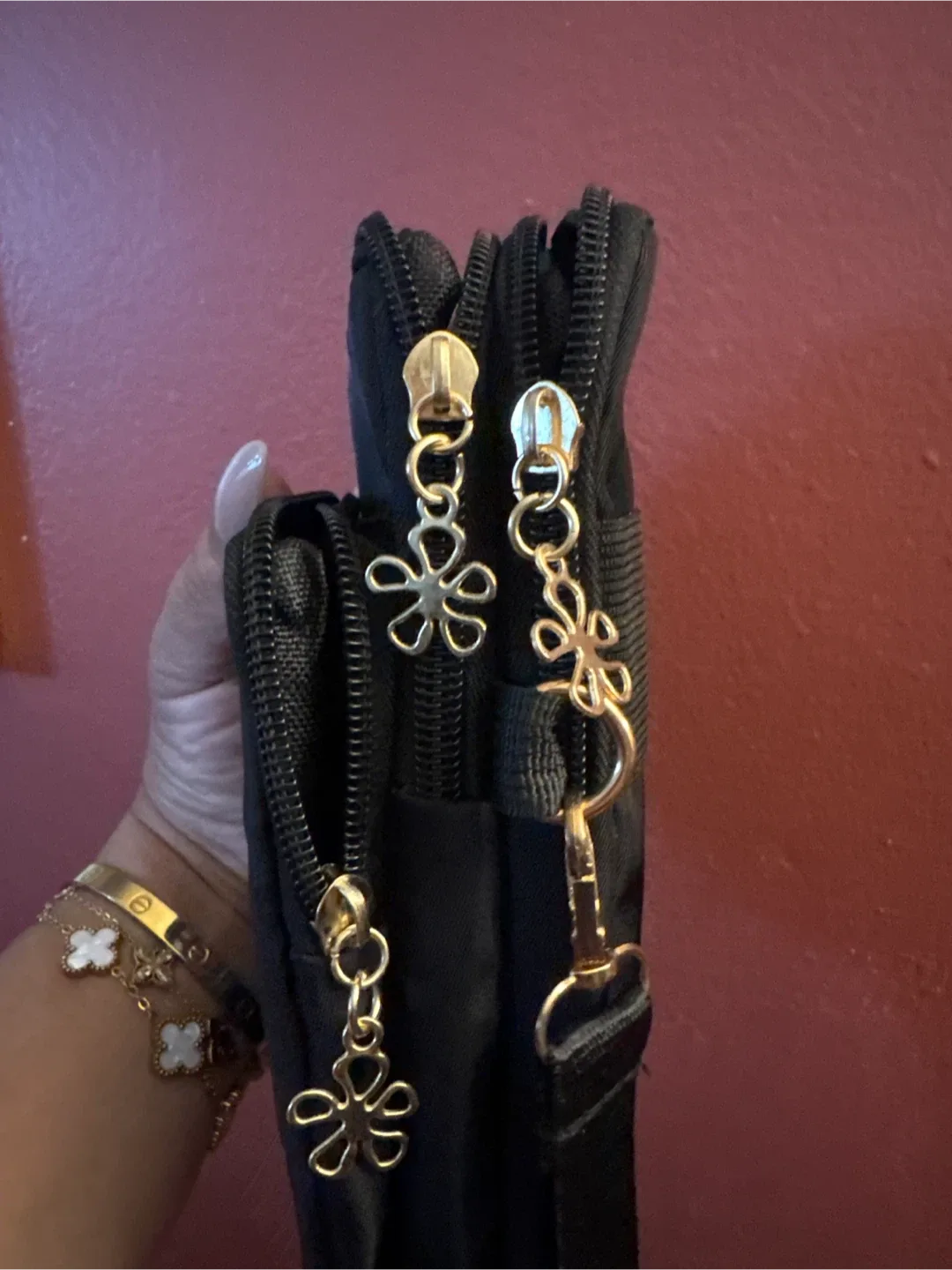 New Hello Kitty Motorcycle Black Crossbody Bag image indicator(9)