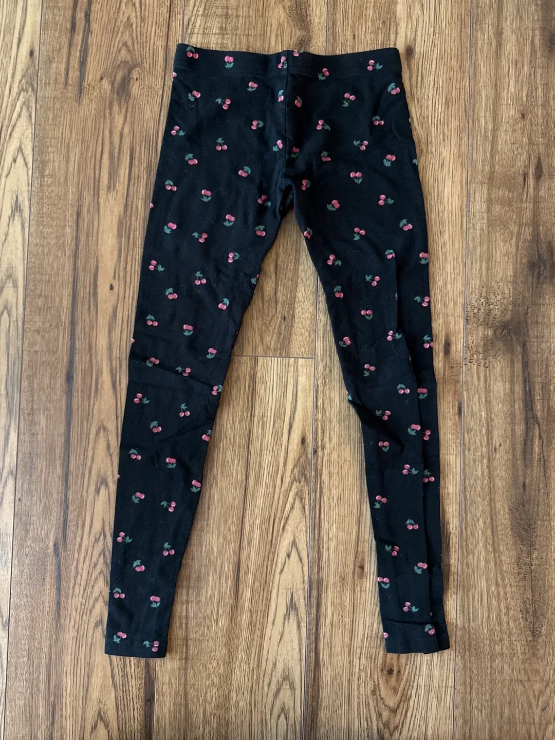 Kids Girls Black Cherry Print Leggings Size 7-8 thumbnail