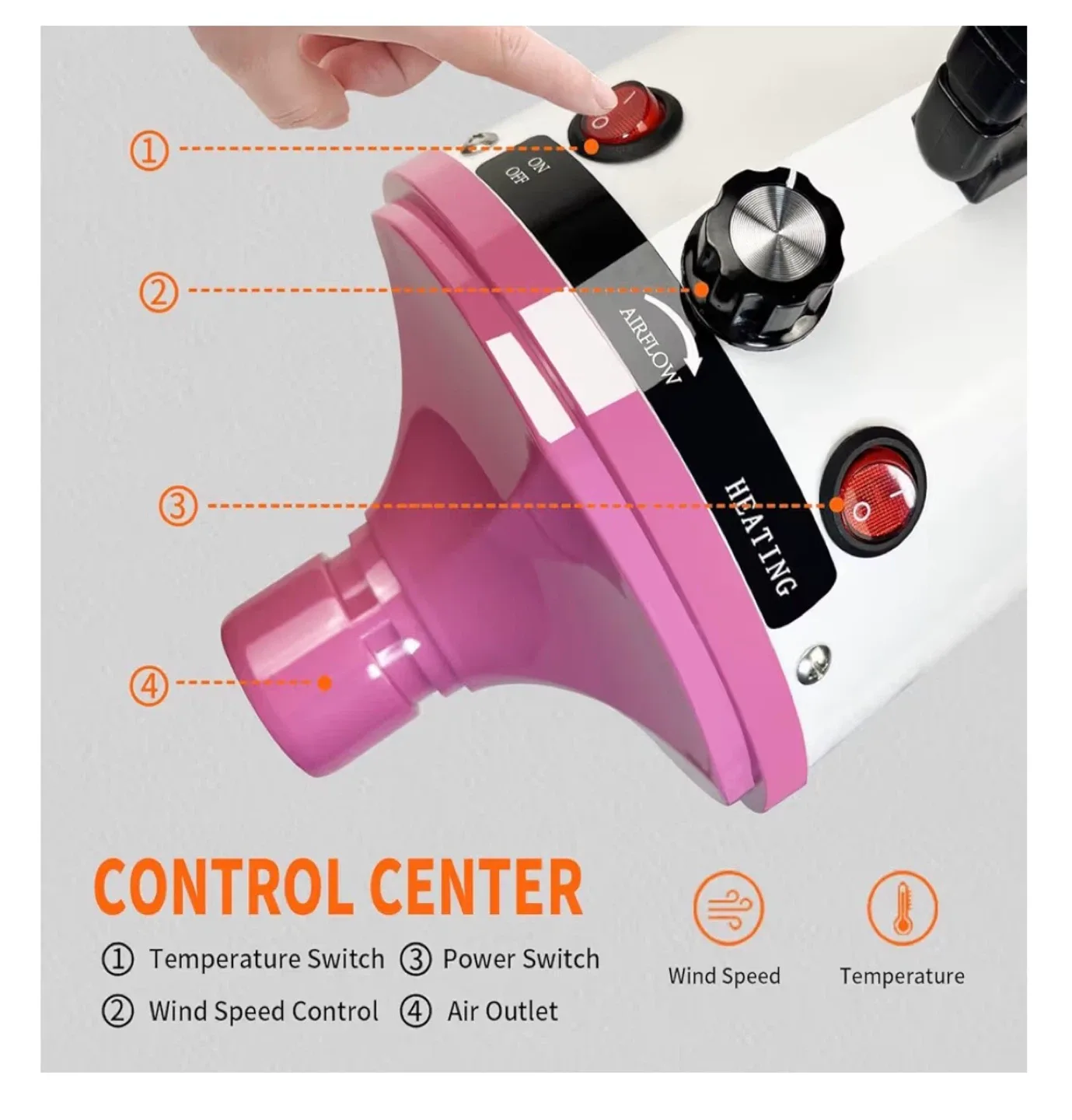 Dog Dryer, High Velocity Professional Grooming Dryer image indicator(4)