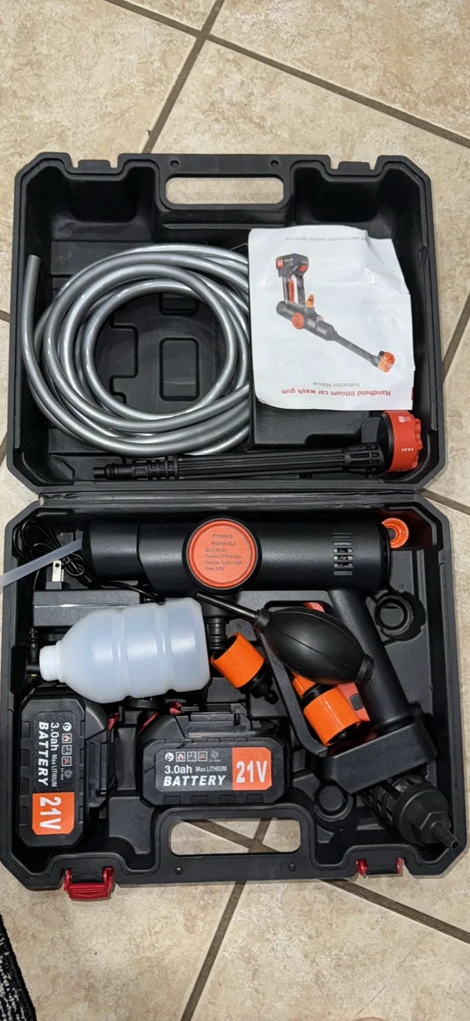 Portable Car Pressure Washer Handheld with 6-in-1 Nozzle image indicator(6)