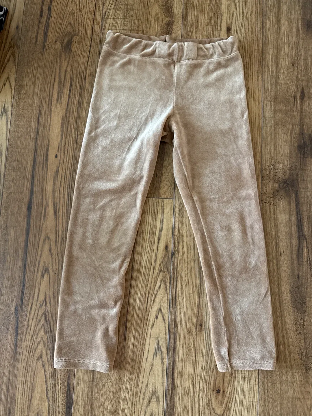 Kids Tan Velvet Leggings Size 6/7 thumbnail