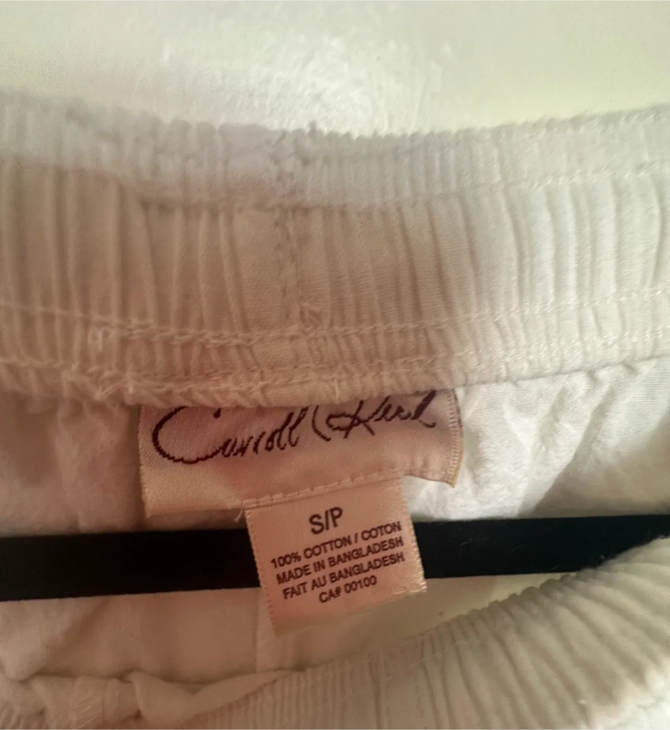 Carroll Hart White Cotton Pants - Size S image indicator(4)