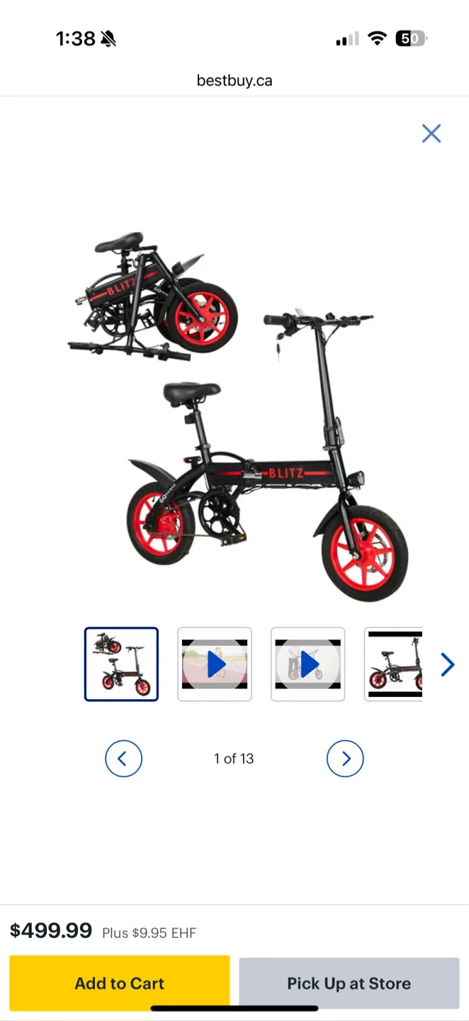 Blitz E-Bike - Folding Electric Bicycle image indicator(2)