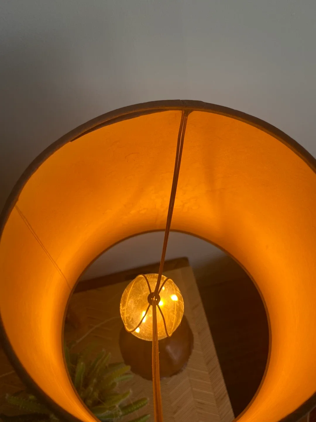 Wooden Mid Century Modern Lamp + Shade image indicator(3)