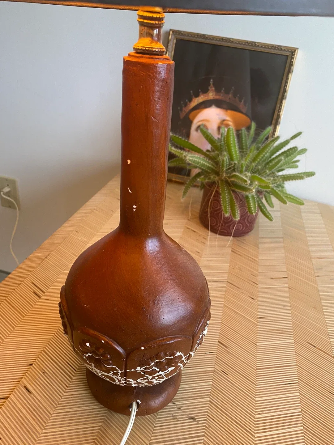 Wooden Mid Century Modern Lamp + Shade image indicator(5)