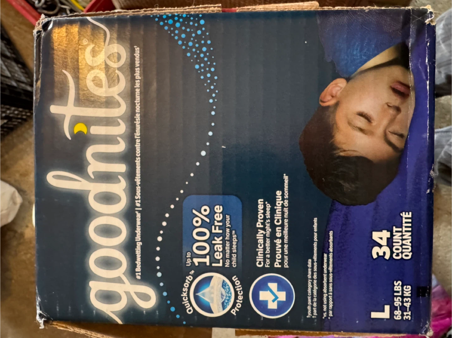 Goodnites Bedwetting Underwear, Size L (68-95 lbs)