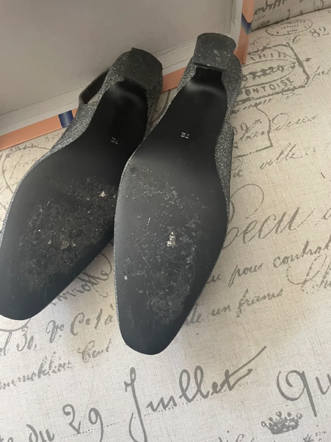 Fazpaz Pewter Slingback Heels - Size 7 image indicator(2)