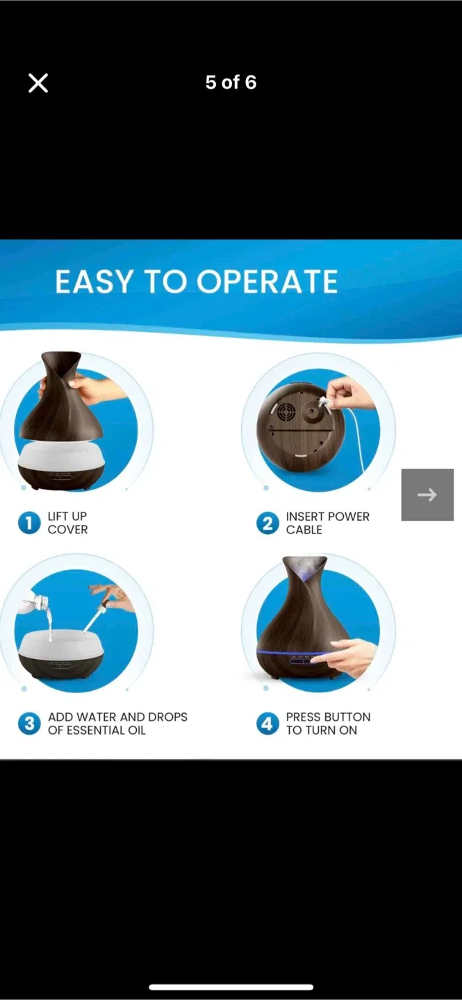 Everlasting Comfort Essential Oil Diffuser - New in Box image indicator(3)