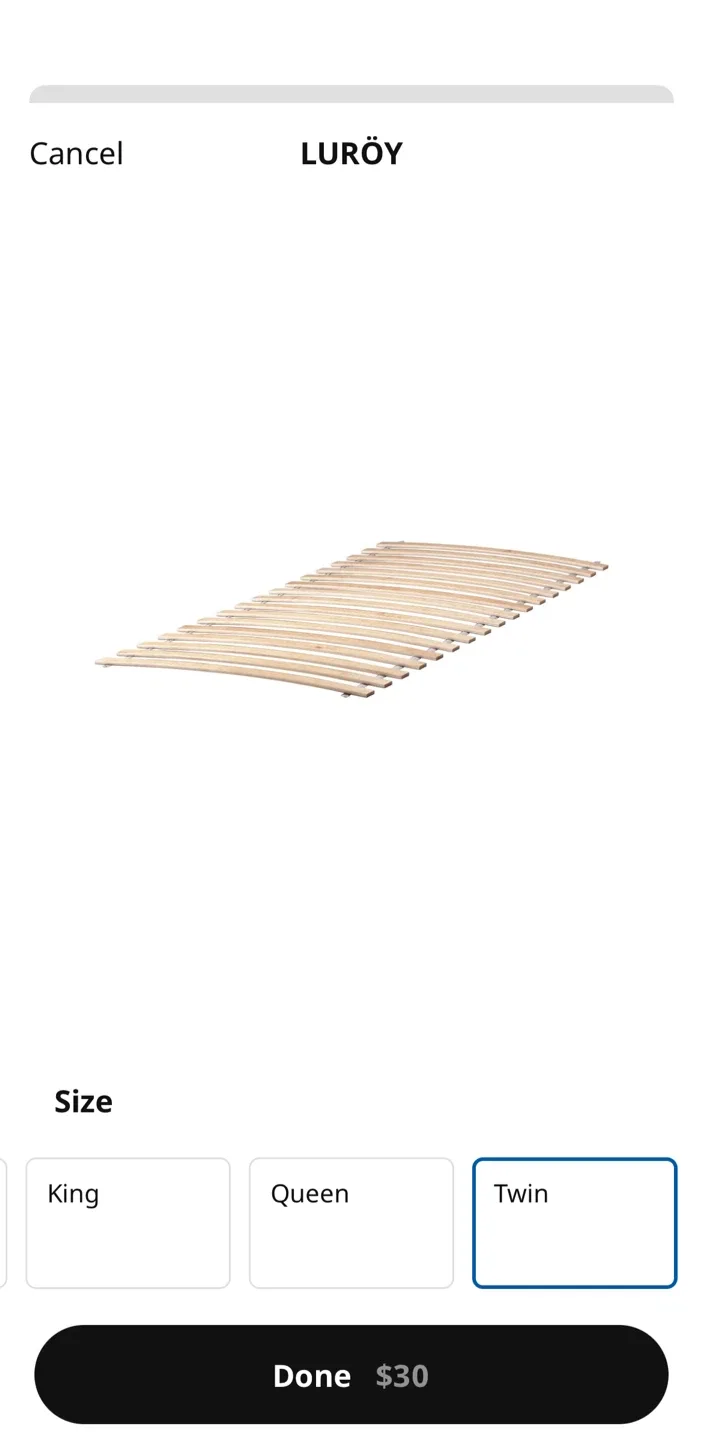 IKEA Luröy one of a pair, Queen Bed Slats thumbnail