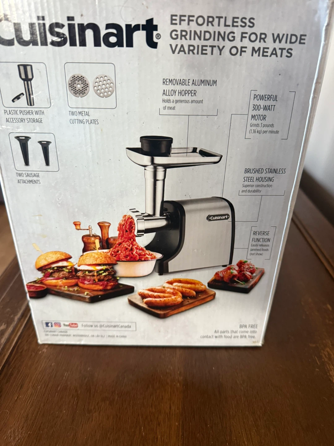 Cuisinart Electric Meat Grinder 300-Watt - Like New! - photo 2