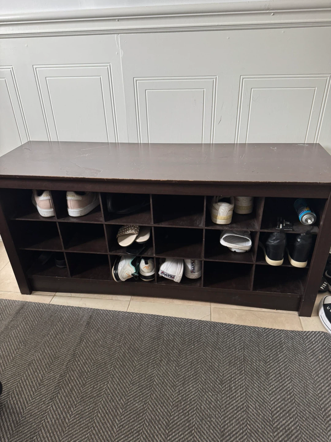 Wooden Shoe Rack Storage Bench