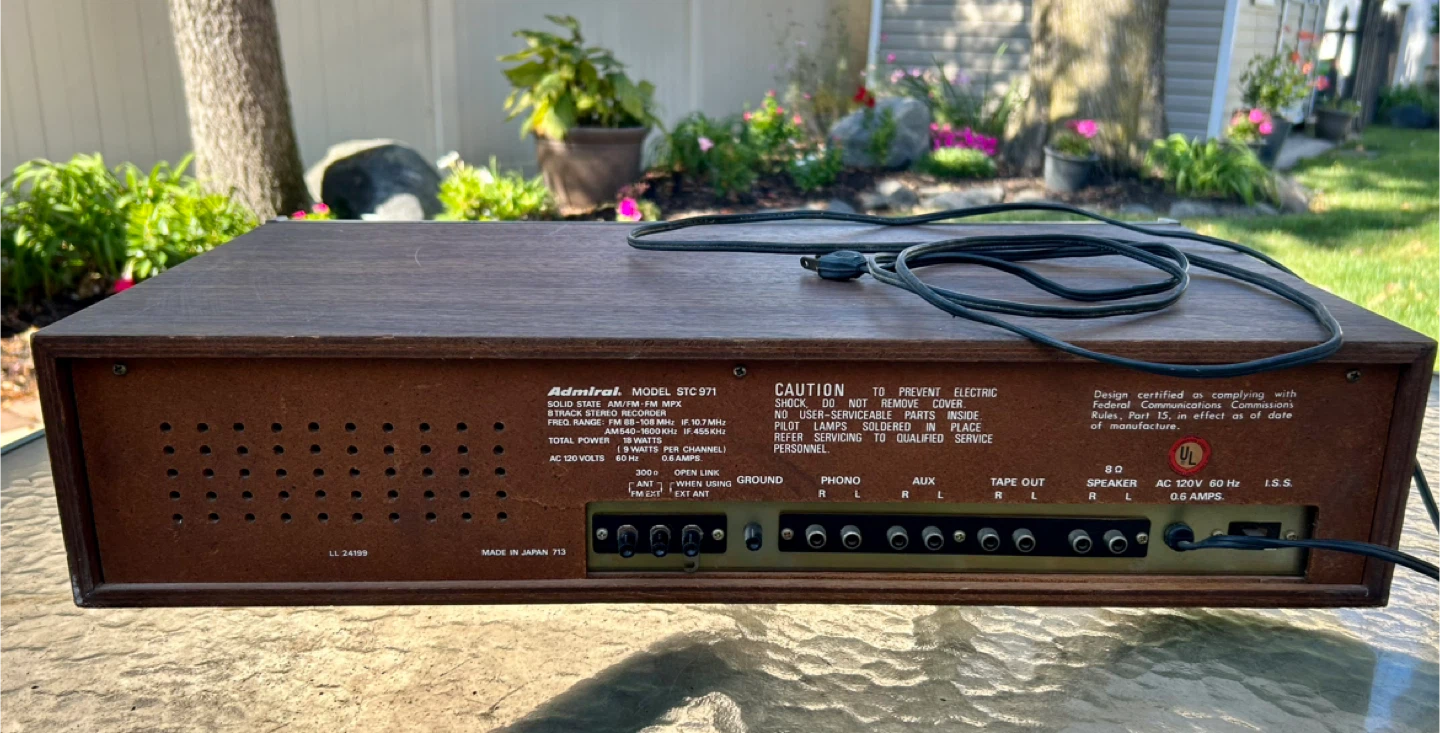 Vintage Admiral Stereo 8 Track Recorder - photo 2
