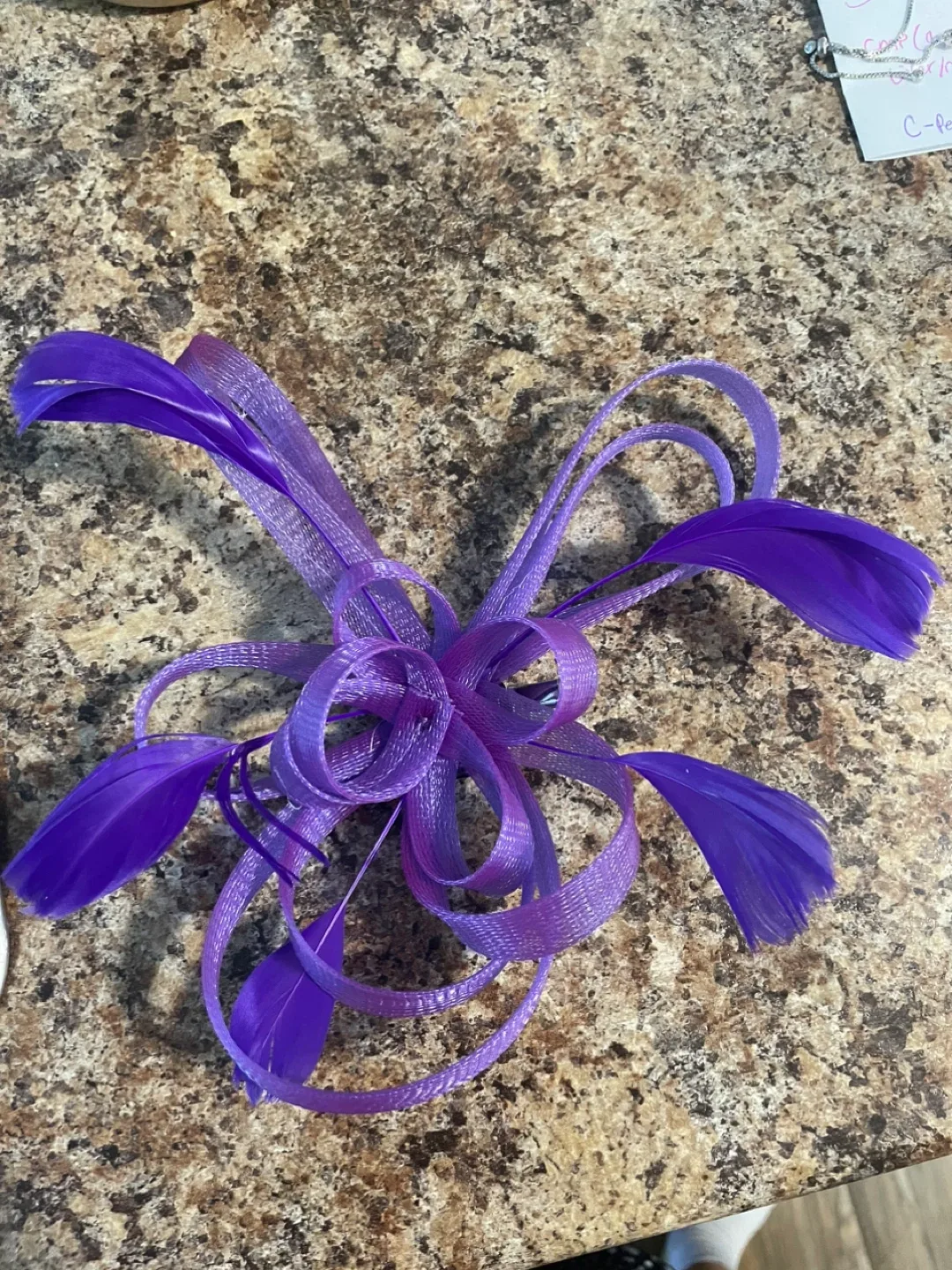 Purple Feather Fascinator image indicator(2)