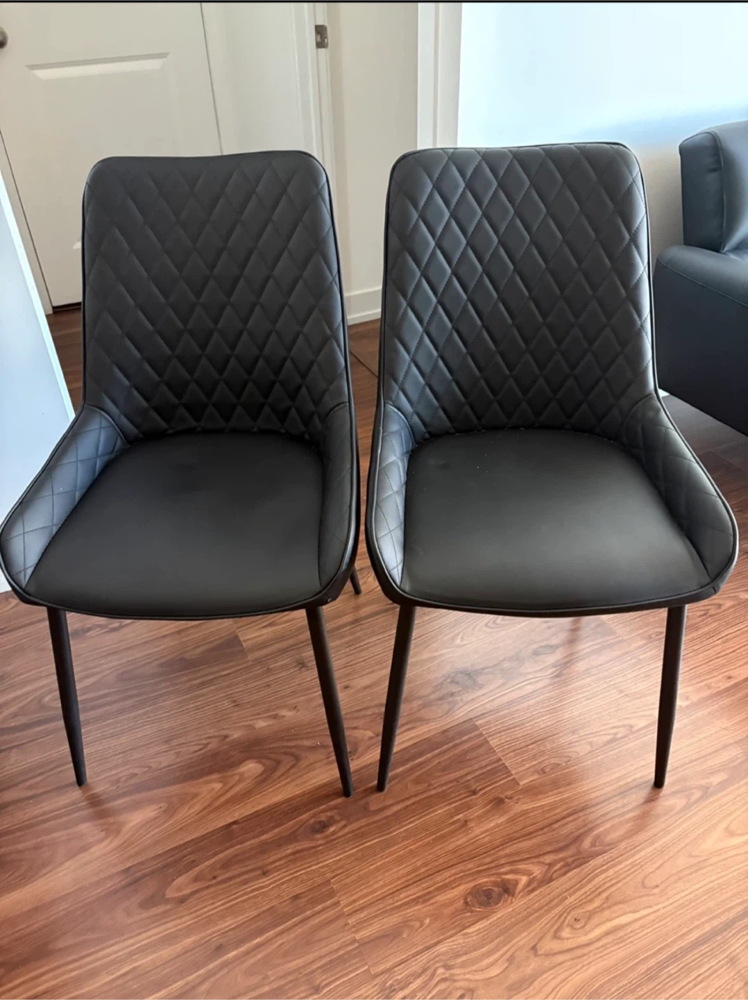 Set of 2 Black Dining Chairs