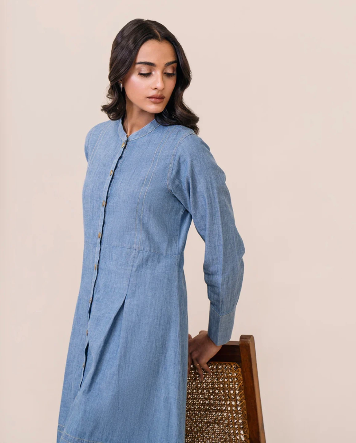 Sapphire Light Blue Denim Dress - photo 4