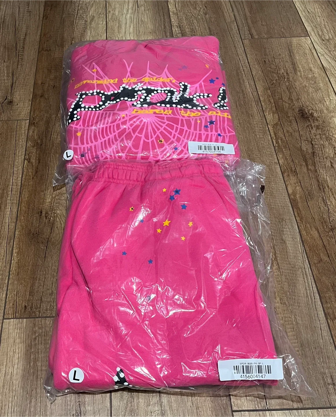 Sp5der Pink Hoodies and Sweatpants image indicator(3)