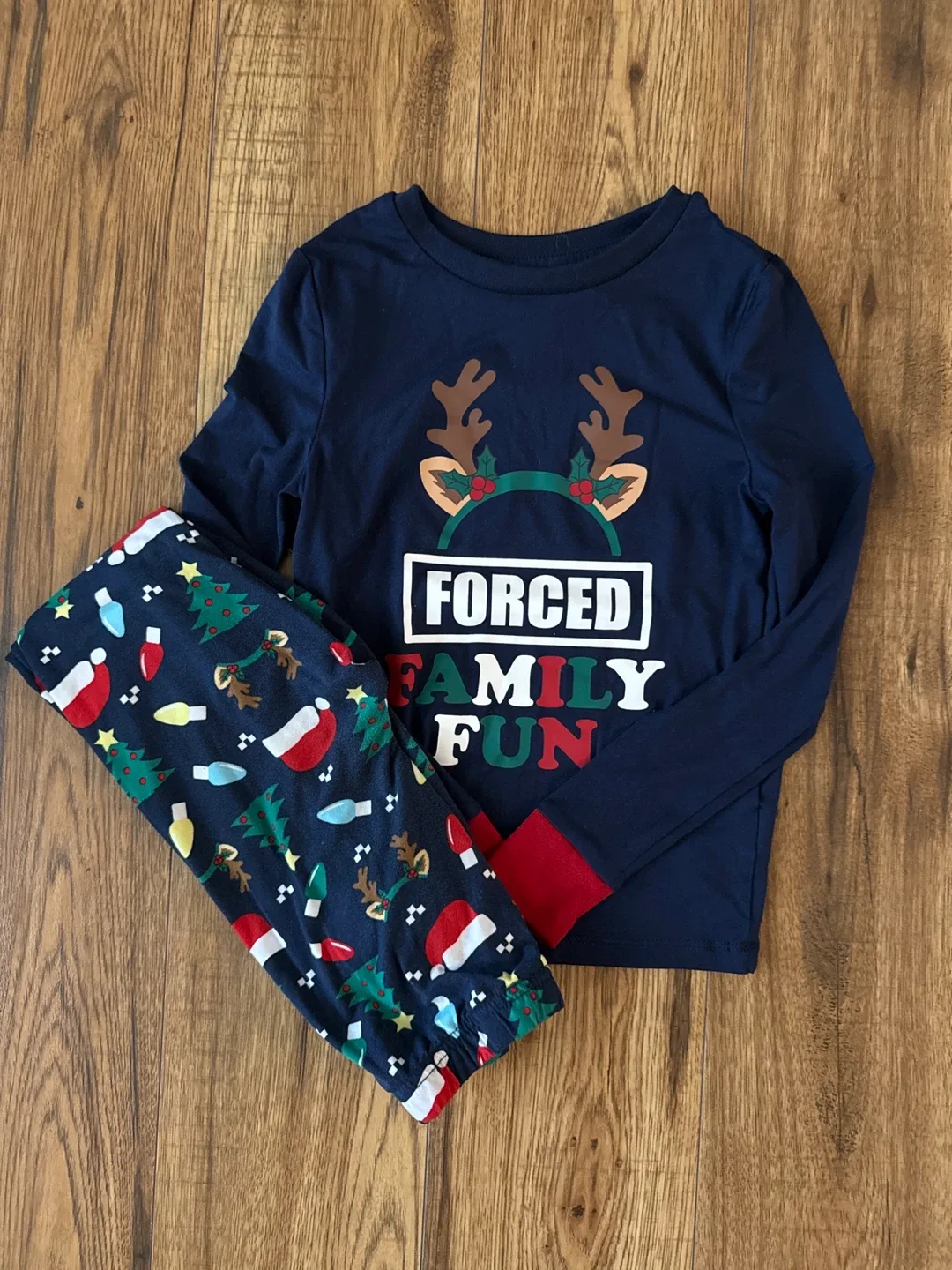 Kids - Christmas Pajama Set - Forced Family Fun Size 8 thumbnail