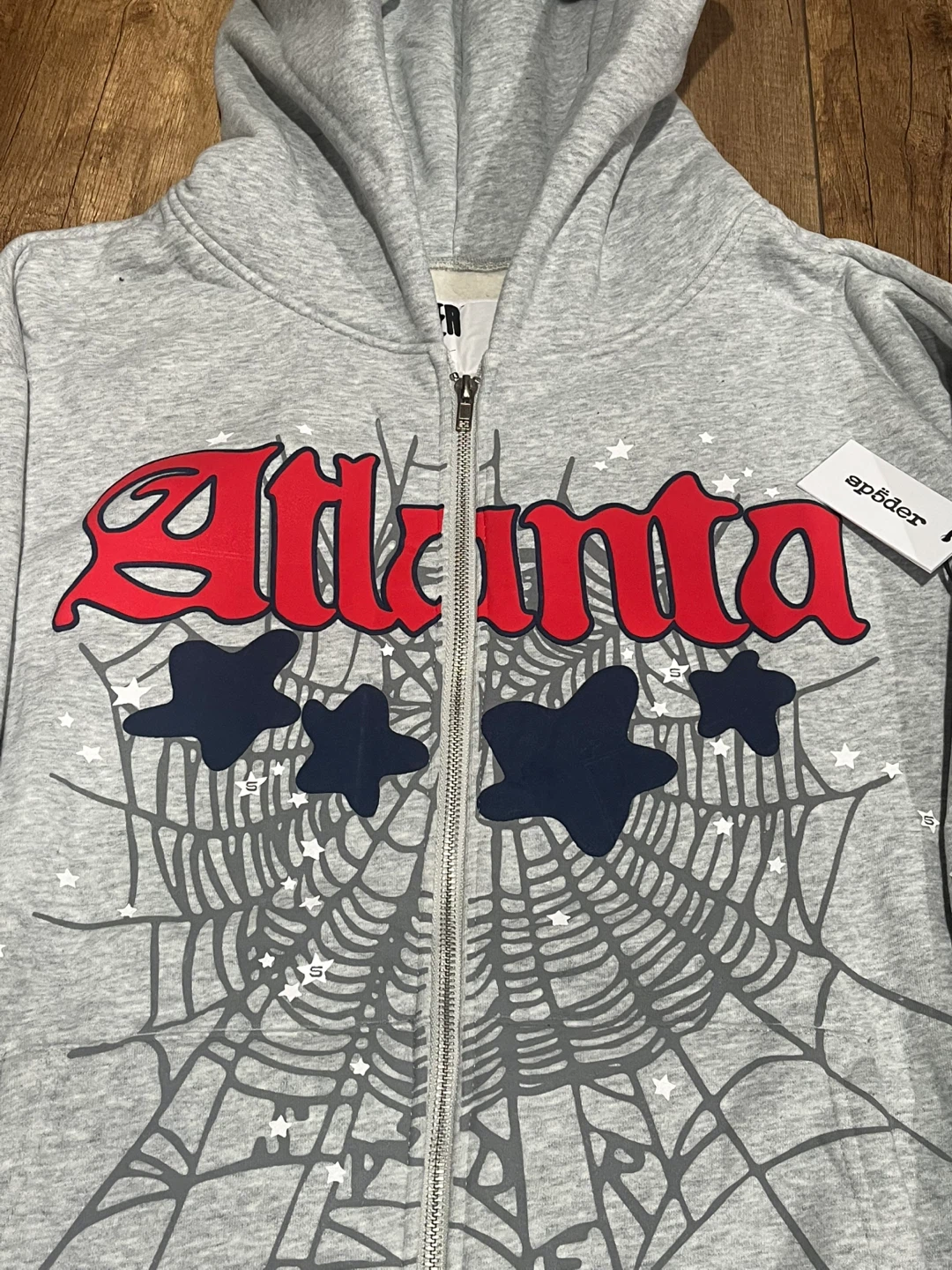 Sp5der Heather Gray Atlanta Zipper Hoodie - photo 3