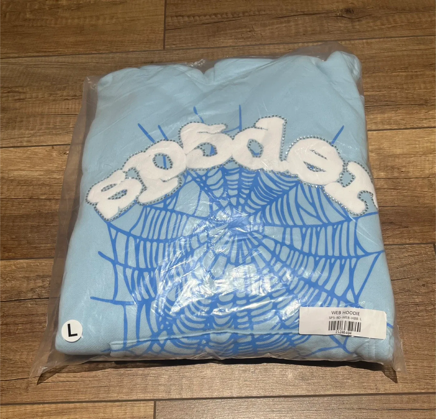 Baby Blue Sp5der Hoodie thumbnail