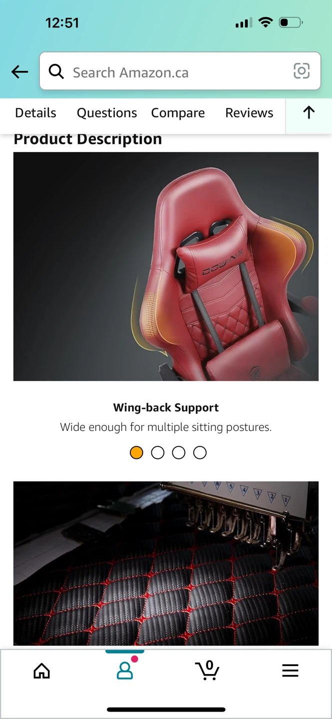 Dowinx Gaming Chair - Red - photo 4