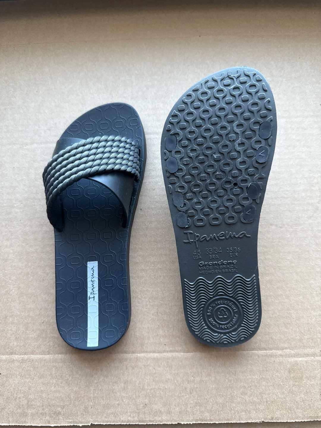 Ipanema Black Sandals Size 4/5