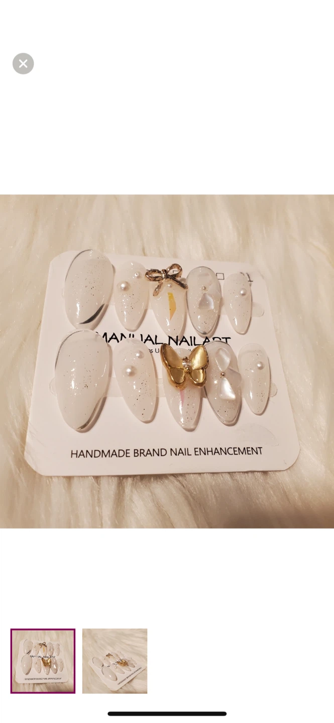 Handmade Fake Press On Nails Size S GUC