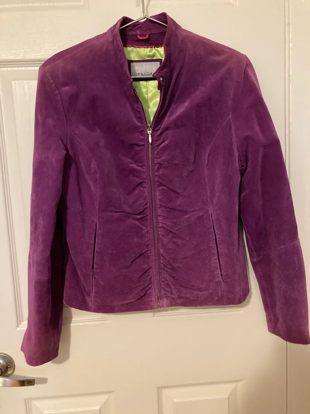 Wilson's Leather Maxima Purple Suede Jacket - Size L image indicator(4)