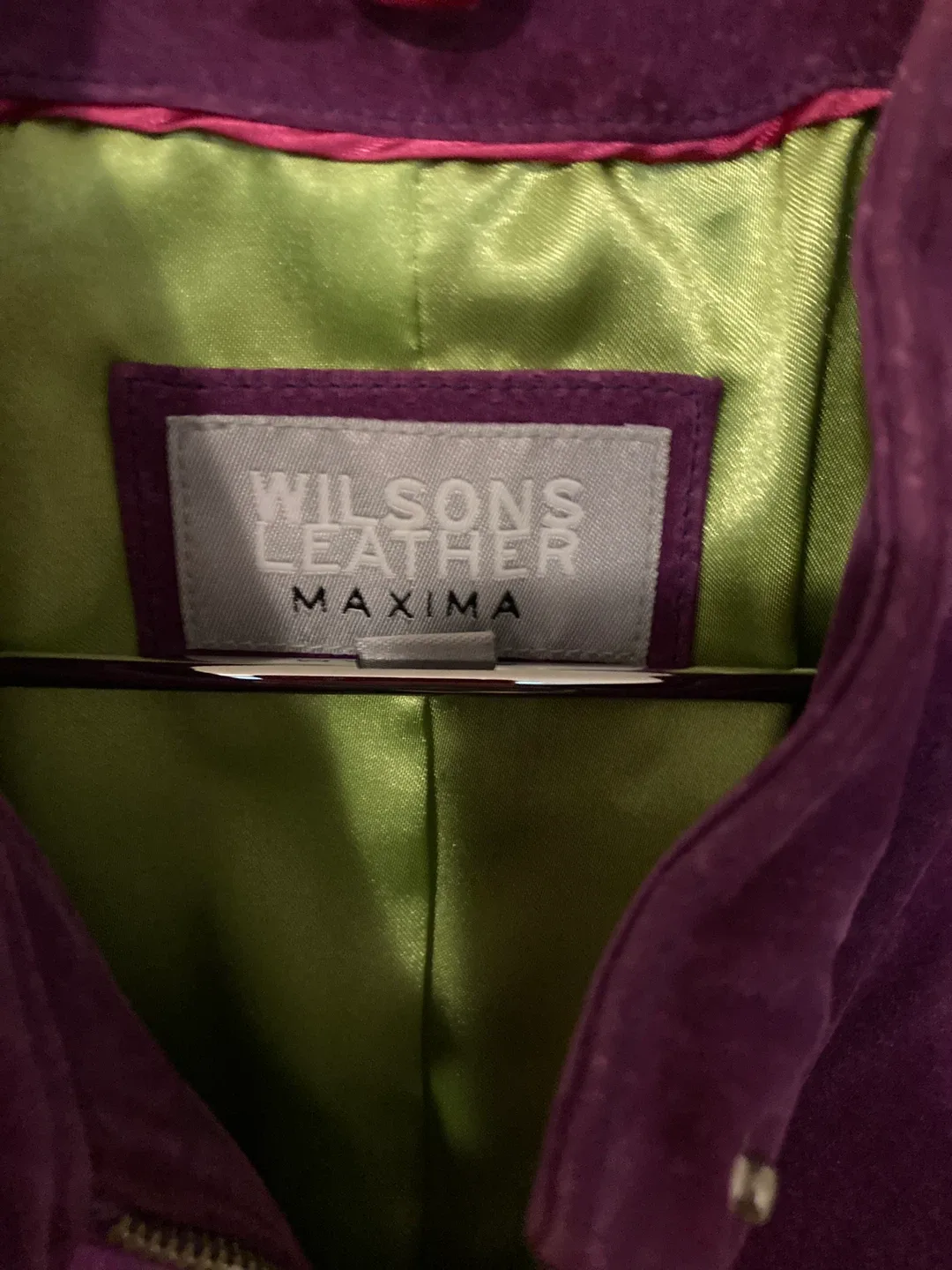 Wilson's Leather Maxima Purple Suede Jacket - Size L image indicator(3)