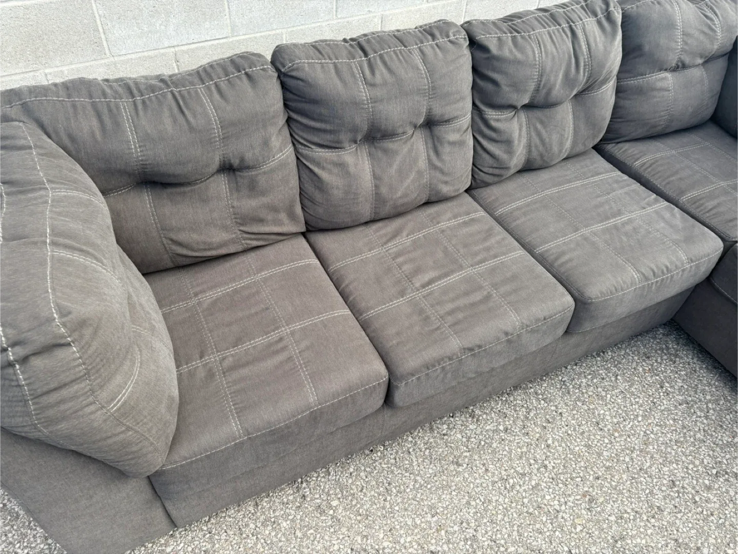 FREE DELIVERY✅  ASHLEY PITKIN MODERN SECTIONAL COUCH w/ CHAISE image indicator(6)