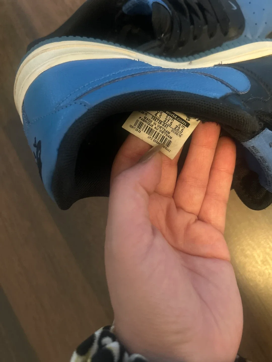 Nike Air Force 1 Low Blue/Black - Size 7.5 thumbnail