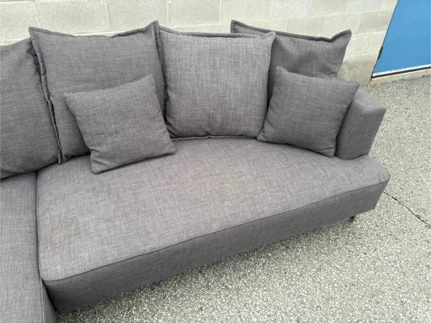 FREE DELIVERY✅  STRUCTUBE GREY SECTIONAL COUCH w/ CHAISE image indicator(6)