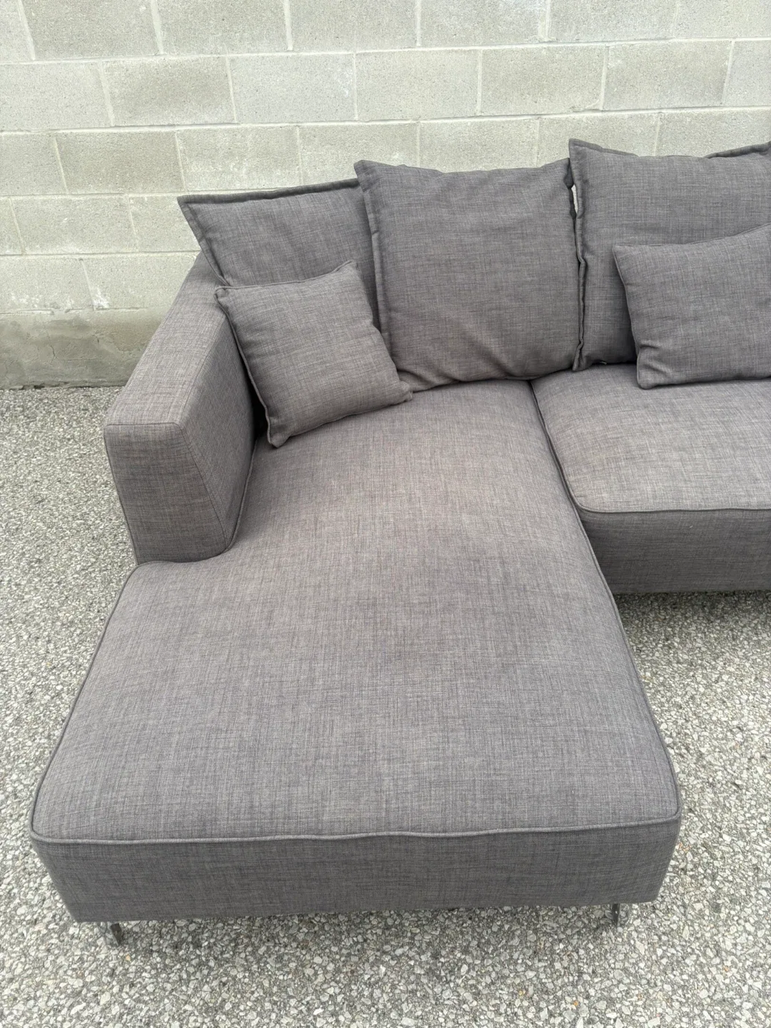 FREE DELIVERY✅  STRUCTUBE GREY SECTIONAL COUCH w/ CHAISE image indicator(5)