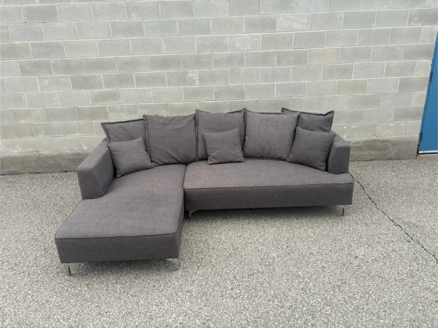 FREE DELIVERY✅  STRUCTUBE GREY SECTIONAL COUCH w/ CHAISE image indicator(8)