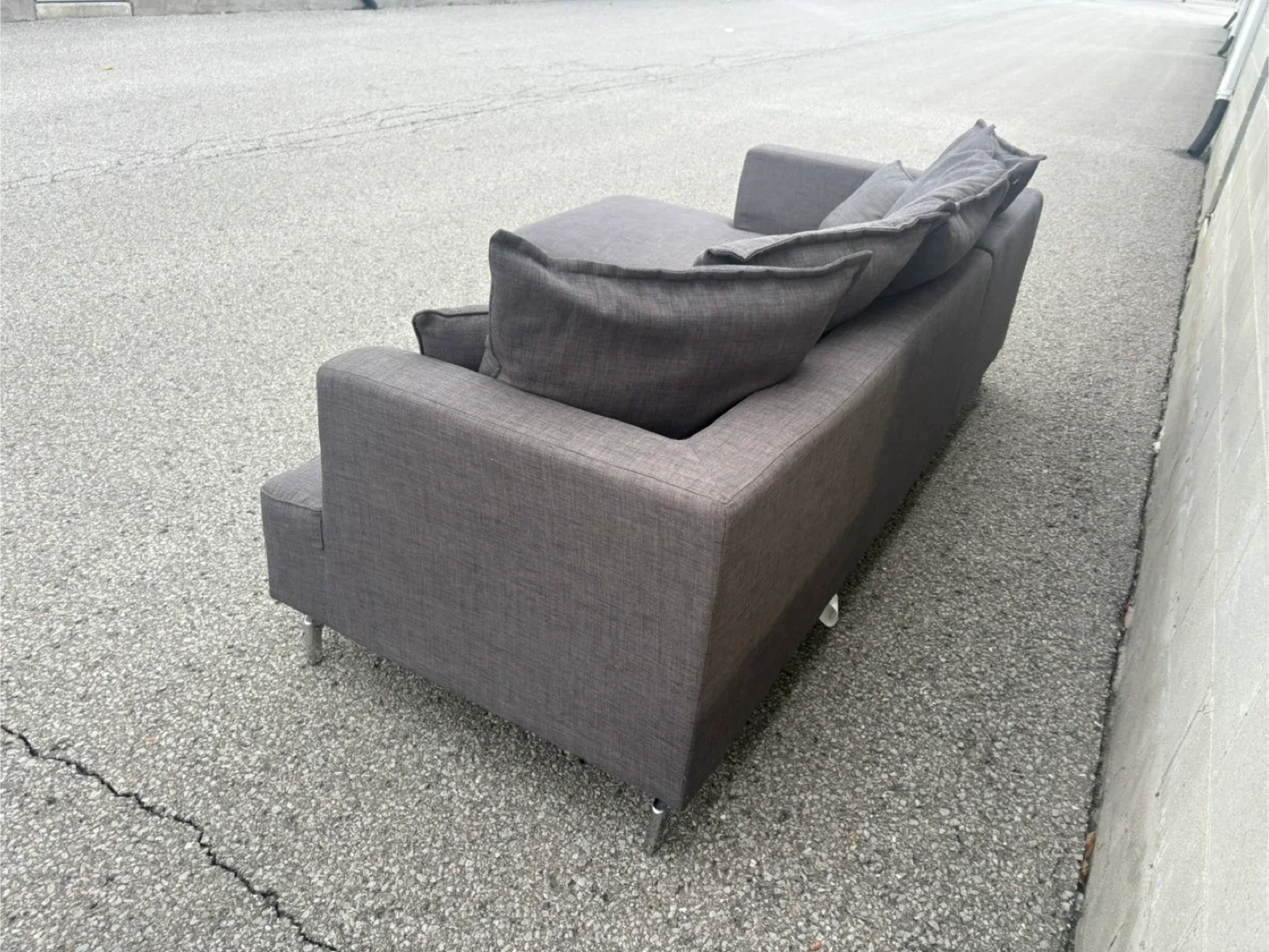 FREE DELIVERY✅  STRUCTUBE GREY SECTIONAL COUCH w/ CHAISE image indicator(10)