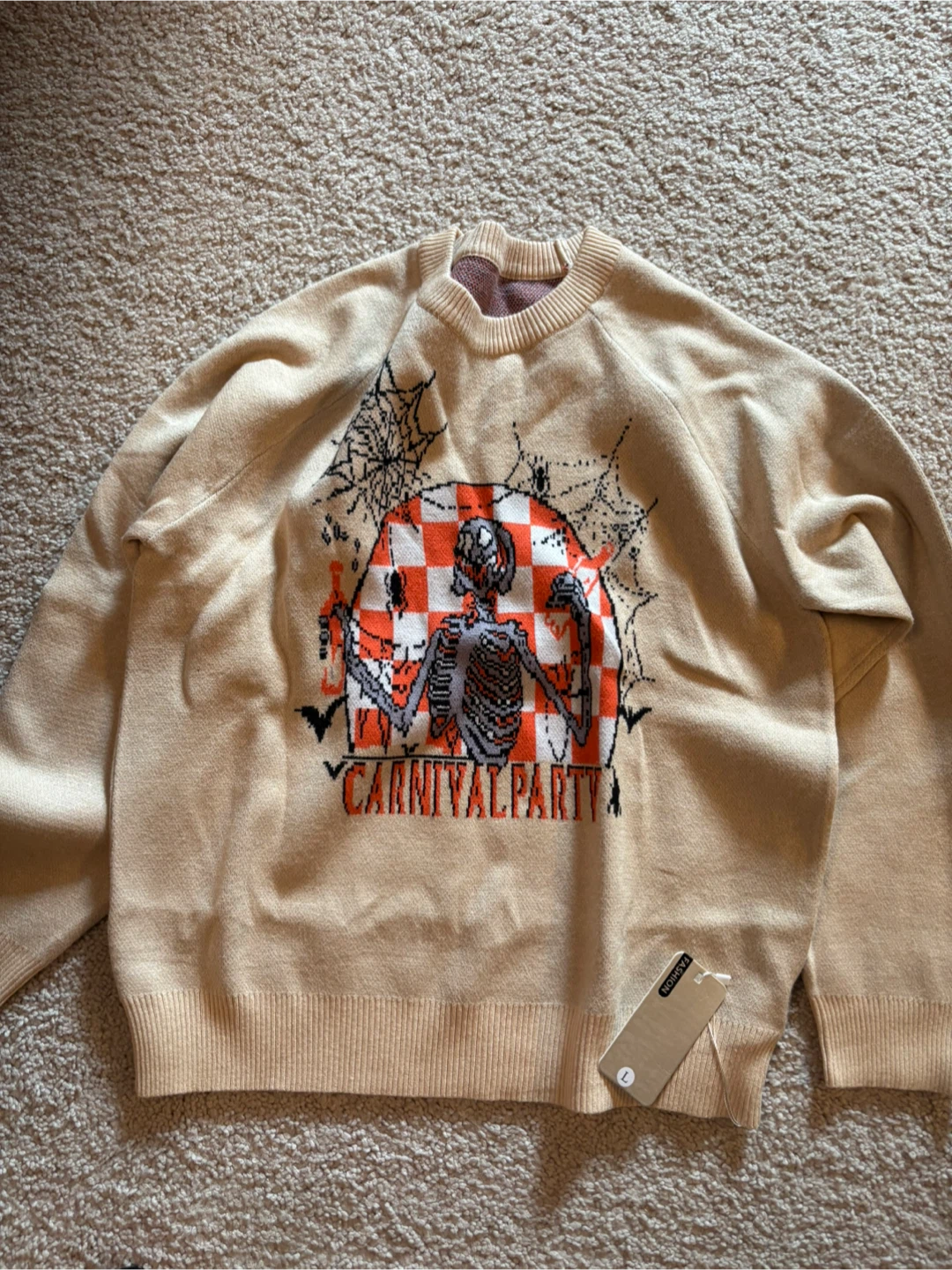 Carnival Party Skeleton Sweater - Size L