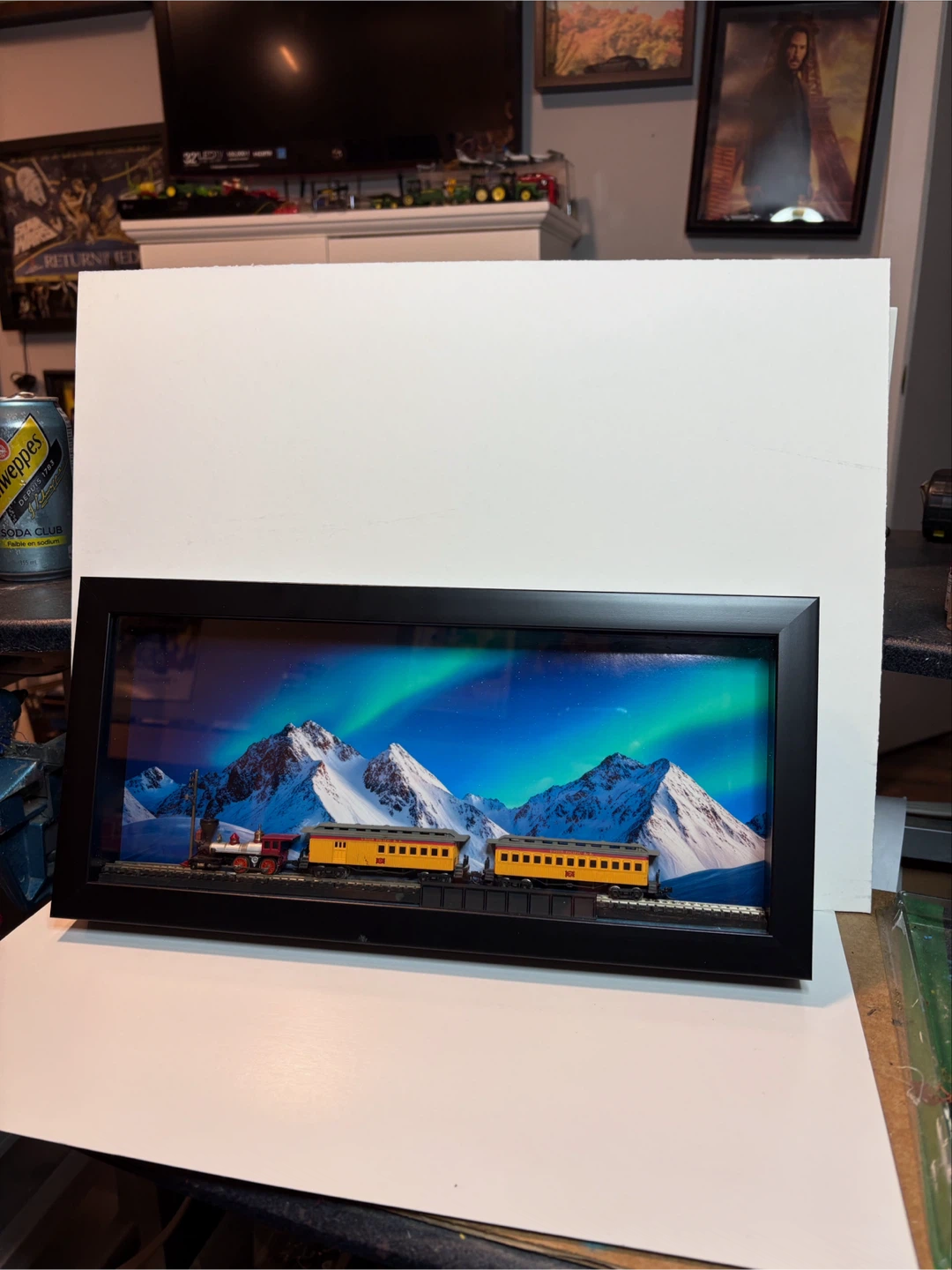 Framed Model Train Display