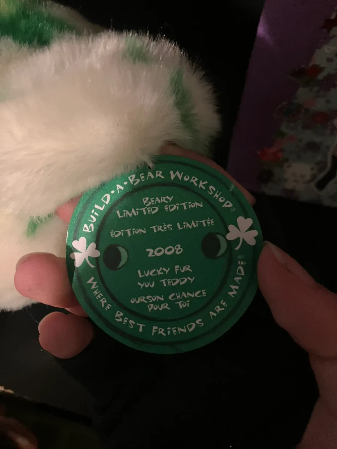 Rare “Lucky Fur You Teddy” Build-a-Bear (2008) image indicator(4)