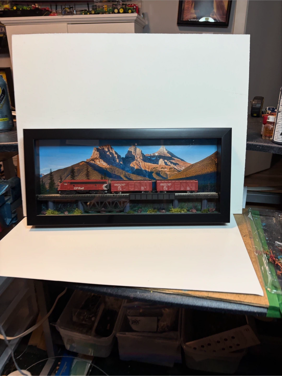 Framed CP Rail Train Display