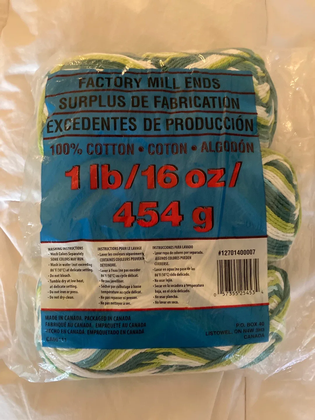 Factory Mill Ends Cotton Yarn - 454g thumbnail