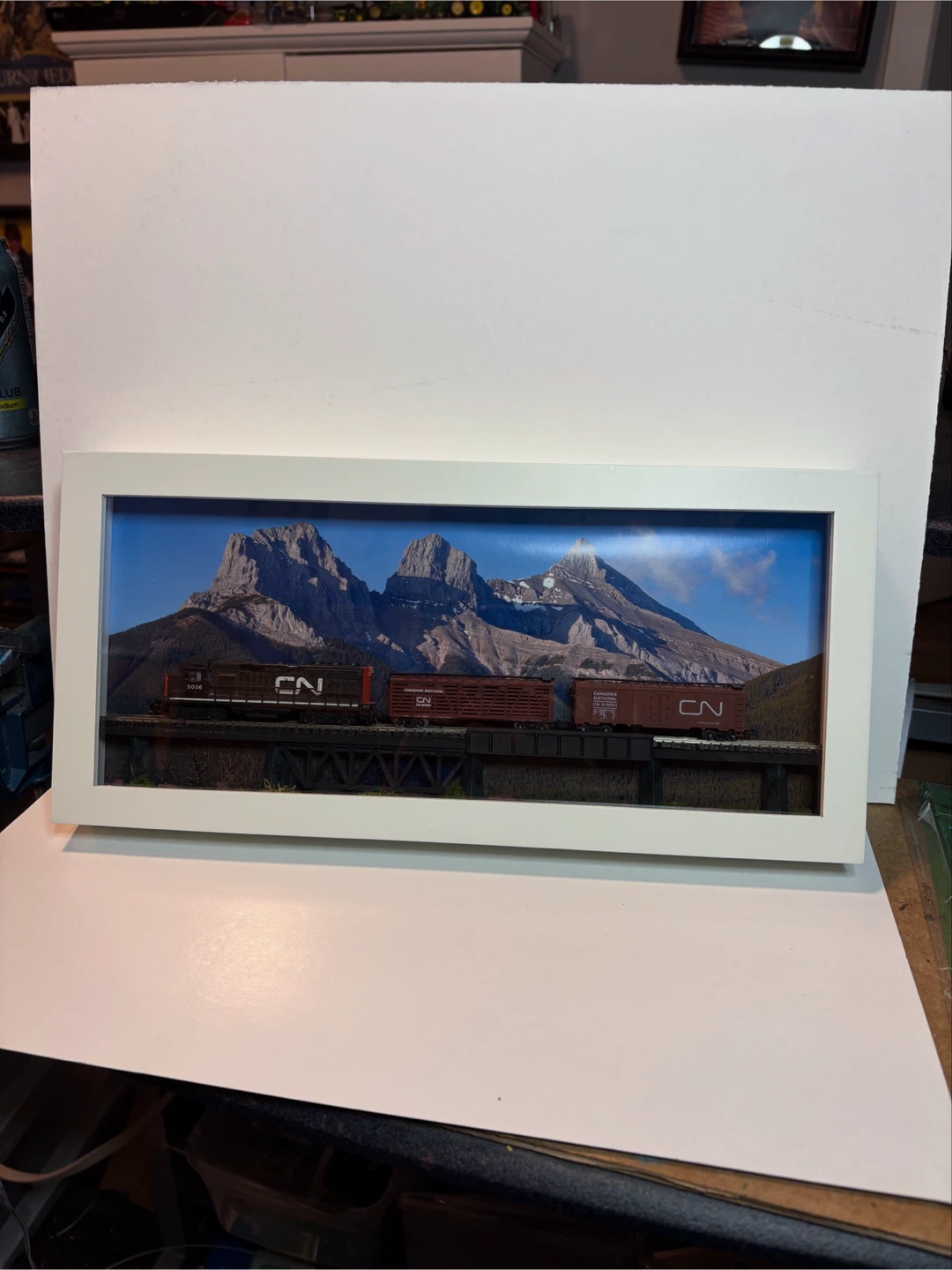CN Train Mountain Framed Picture