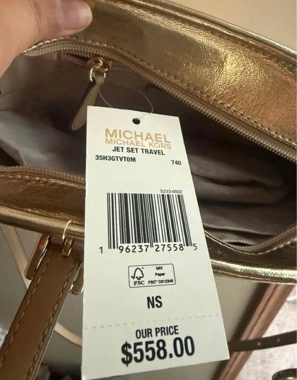Michael Kors Gold Tote Bag image indicator(6)