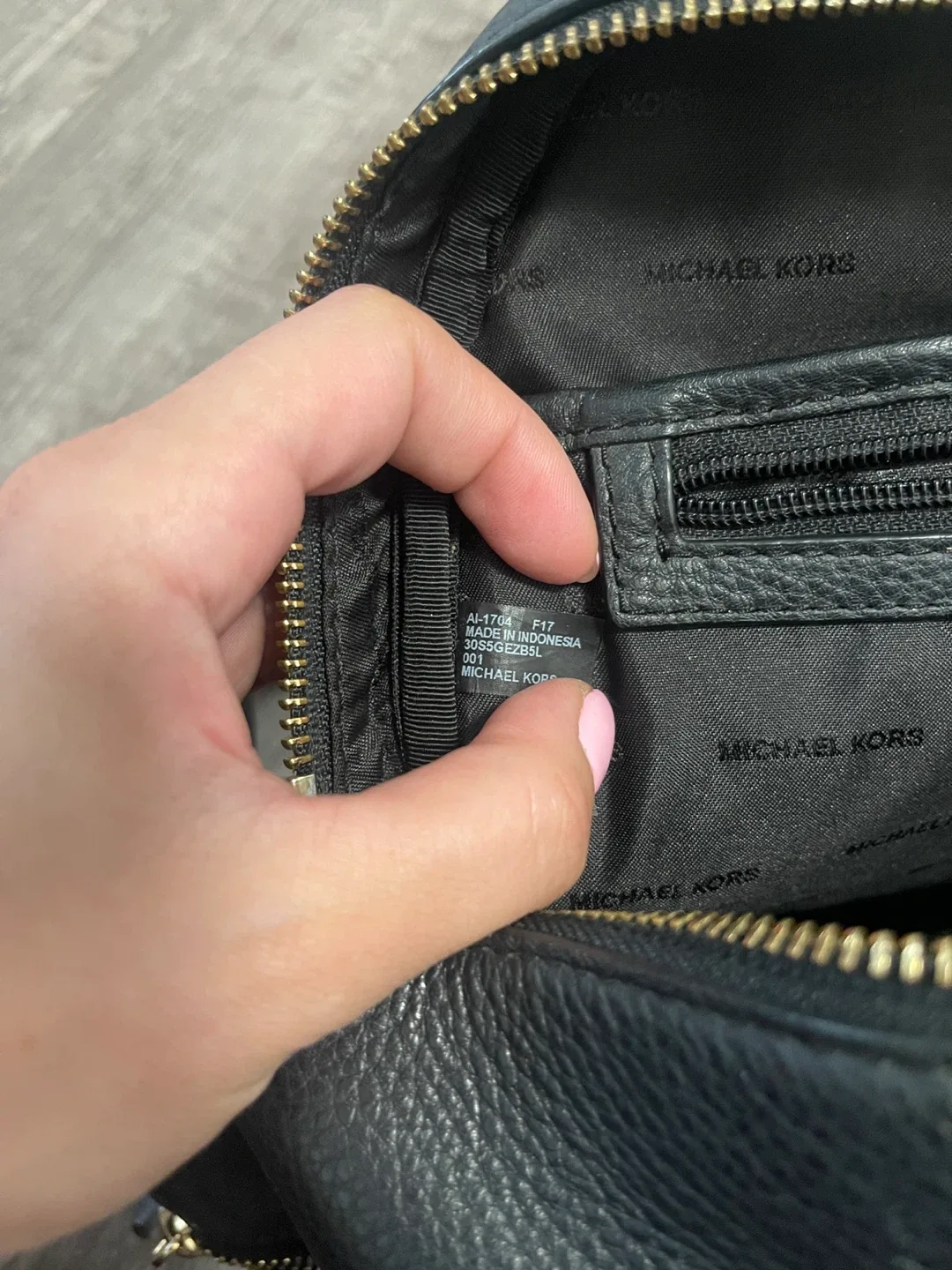 Michael Kors Black Leather Studded Backpack image indicator(6)