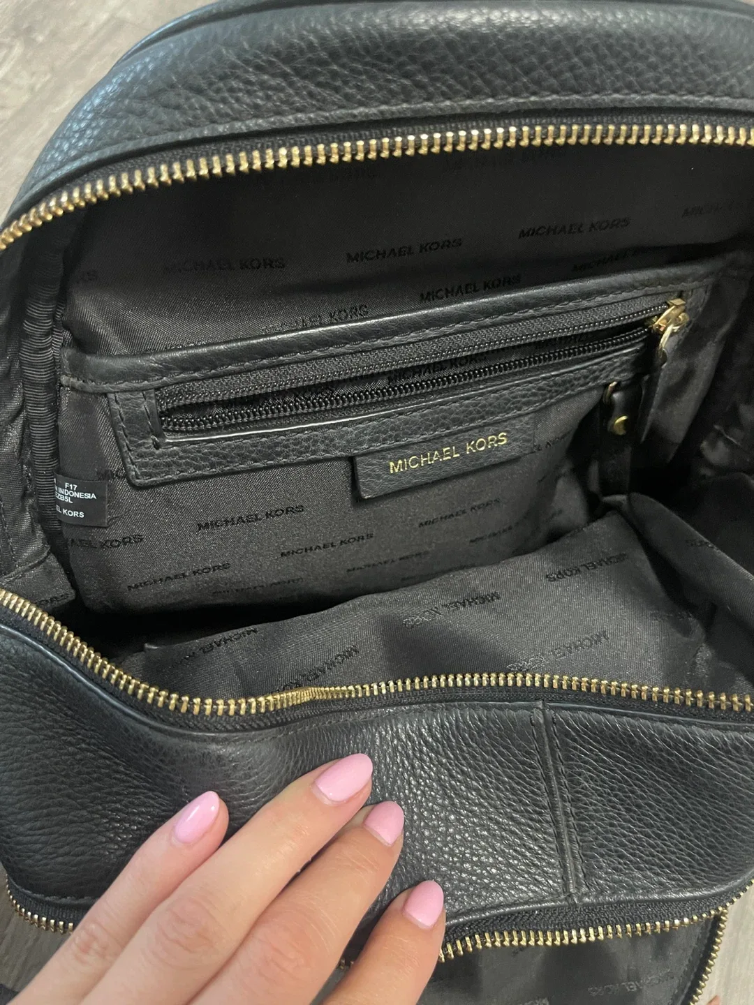 Michael Kors Black Leather Studded Backpack image indicator(7)