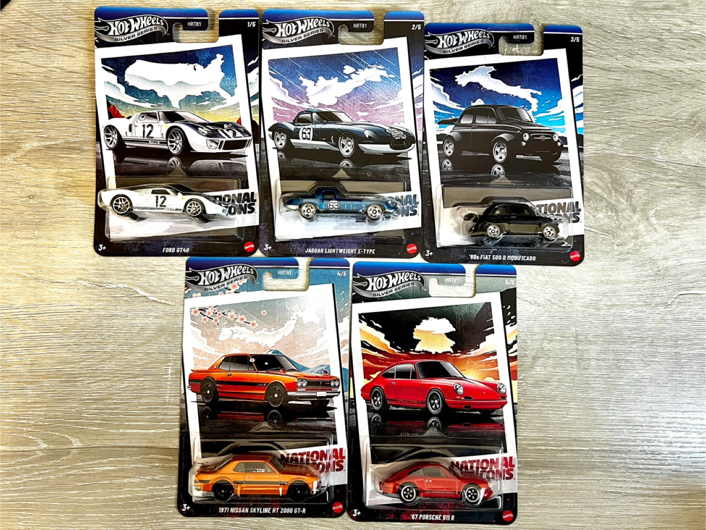 Hot Wheels Silver Series Full set of 5 Cars
